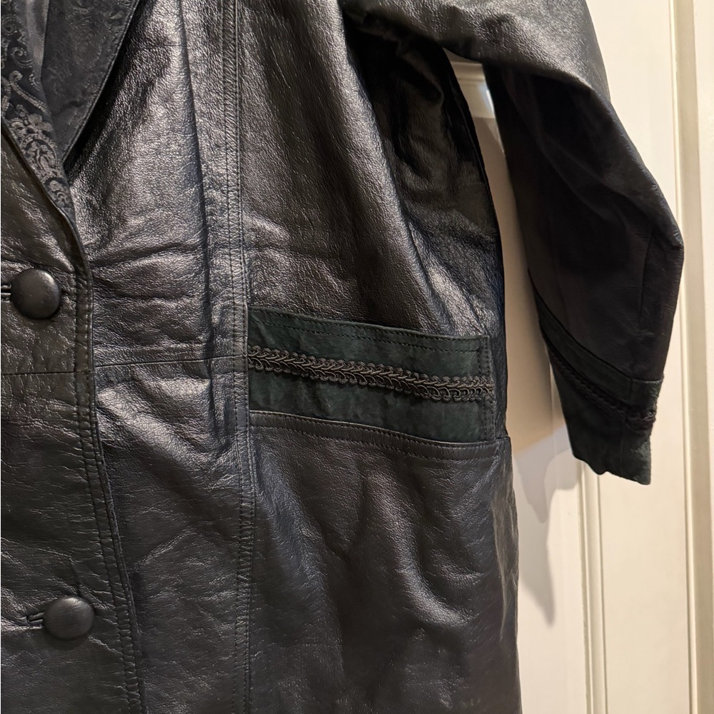 Comint Black 100% Leather Men's Jacket - Picture 3 of 8